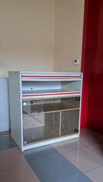 Grijs tv meubel / Commode, Huis en Inrichting, Kasten |Televisiemeubels, Ophalen, Gebruikt, Glas, 50 tot 100 cm