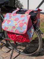 Dubbele fietstas Basil Rosa Rozenbont, Fietsen en Brommers, Fietsaccessoires | Fietstassen, Ophalen of Verzenden, Zo goed als nieuw