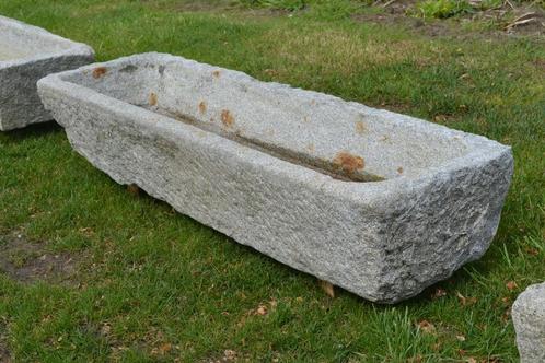 3 anciennes auges en pierre granit français, Jardin & Terrasse, Bacs à fleurs & Jardinières, Pierre, Jardin, Enlèvement