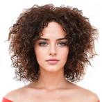 Trendy nonchalante warrige pruik kort model bruinmix, Handtassen en Accessoires, Uiterlijk | Haarverzorging, Verzenden, Nieuw