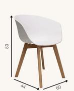 4 witte kuipstoelen, Ophalen, Zo goed als nieuw