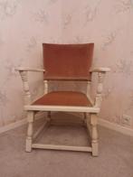 vintage wit-roze stoelen, Huis en Inrichting, Stoelen, Ophalen, Gebruikt, Wit, Hout