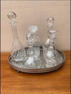Karaffen 5 stuks met plateau verzilverd in perfecte staat ., Enlèvement