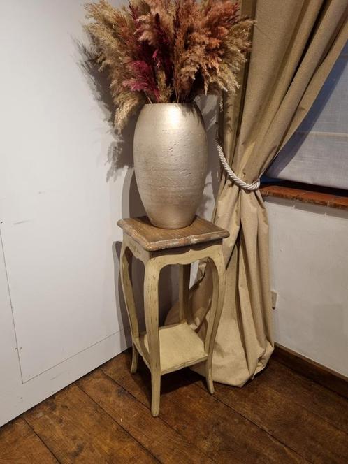 Teak  hoog bijzettafeltje, Huis en Inrichting, Tafels | Sidetables, Zo goed als nieuw, Ophalen of Verzenden