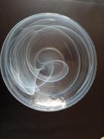 Mooie speciale grote glazen  fruit schaal 40 cm, Schaal, Rond, Ophalen of Verzenden, Glas