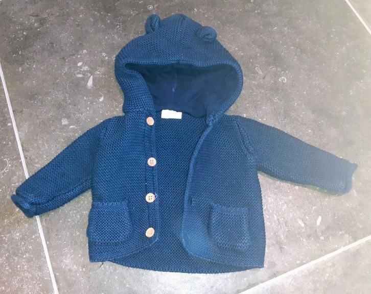 Baby jasje beer blauw Next 56, Kinderen en Baby's, Babykleding | Maat 56, Nieuw, Jongetje of Meisje, Jasje, Verzenden