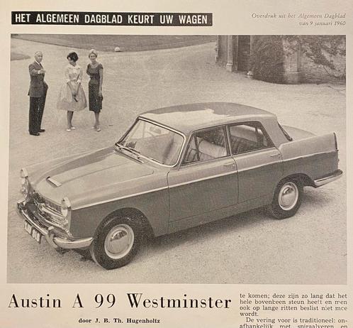 Oldtimer AUSTIN A99 - Brochure de voiture d'essai 1960, Livres, Autos | Brochures & Magazines, Comme neuf, Autres marques, Envoi