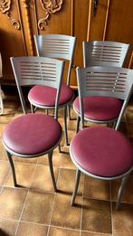 Prachtige set stoelen, Huis en Inrichting, Ophalen, Leer, Zo goed als nieuw, Vier