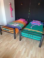 Lits, Maison & Meubles, 100 cm, Gris, Comme neuf, Enlèvement