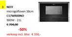 microgolfoven NEFF, Ophalen, Microgolfoven, Nieuw, Inbouw