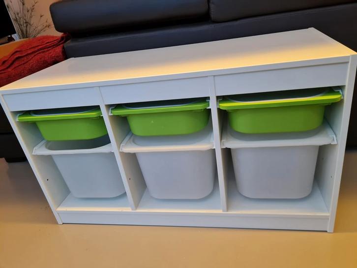 Trofast opbergcombinatie met 6 bakken en 6 deksel, Kinderen en Baby's, Kinderkamer | Commodes en Kasten, Ophalen