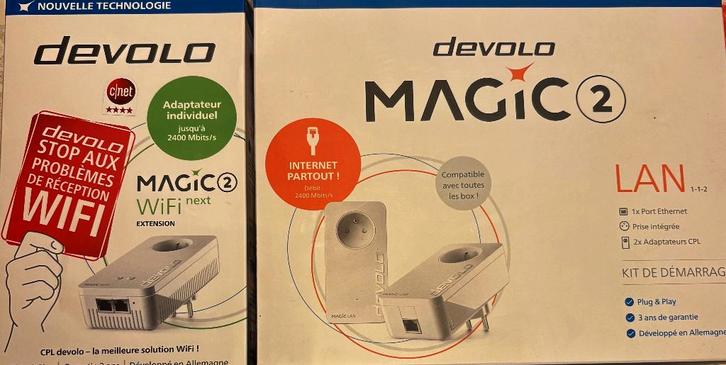 Devolo Magic 2 WiFi 5 (ac) set voor meerdere kamers, Computers en Software, WiFi-versterkers, Zo goed als nieuw, Ophalen of Verzenden