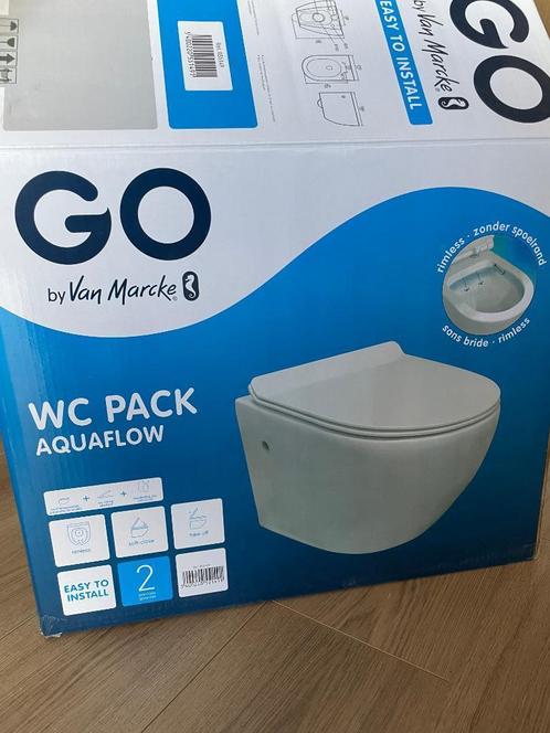 GO Van Marcke randloze wc (wandcloset) met softclose bril, Doe-het-zelf en Bouw, Sanitair, Nieuw, Toilet, Ophalen
