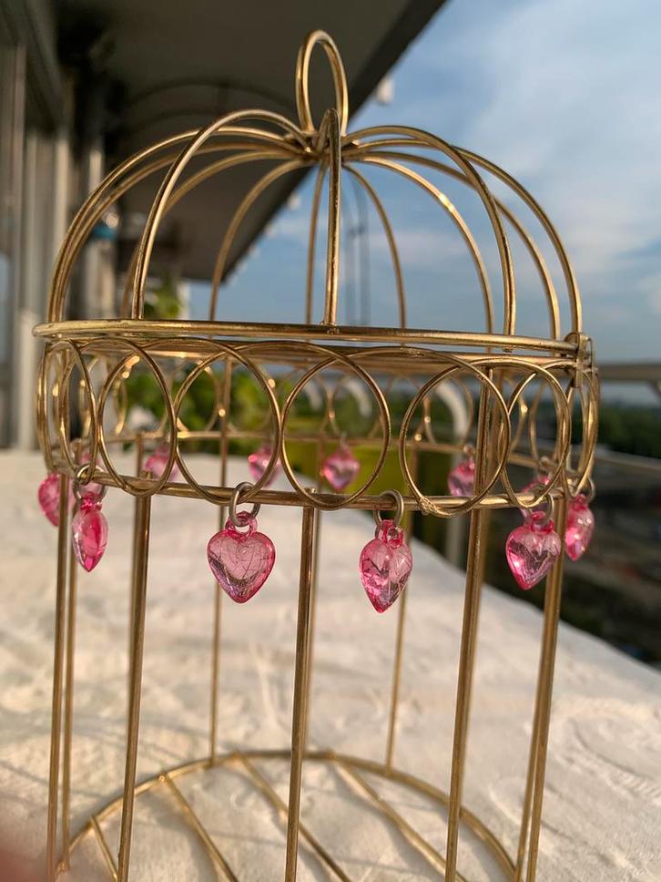 Gouden kooi 3 stuks, Huis en Inrichting, Woonaccessoires | Etagères, Zo goed als nieuw, Ophalen