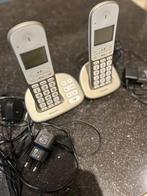 Duo telefoontoestellen Philips, Telecommunicatie, Vaste telefoons | Handsets en Draadloos, Ophalen, Gebruikt, 2 handsets, Stralingsarm