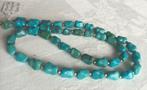 Zeer fijne Turquoise collier met 925 zilveren slot., Ophalen of Verzenden, Zo goed als nieuw