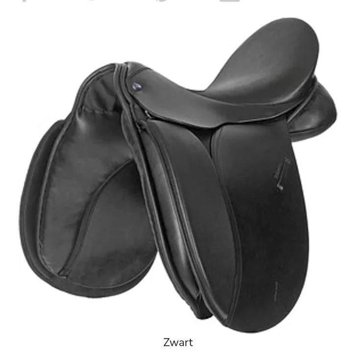 Zadel zwart euroriding, Animaux & Accessoires, Chevaux & Poneys | Selles, Comme neuf, Dressage, Enlèvement