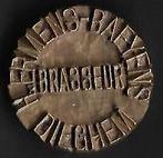 Unieke oude stempel BRASSEUR H. ERMENS-BAEYENS DIEGHEM, Verzamelen, Ophalen of Verzenden