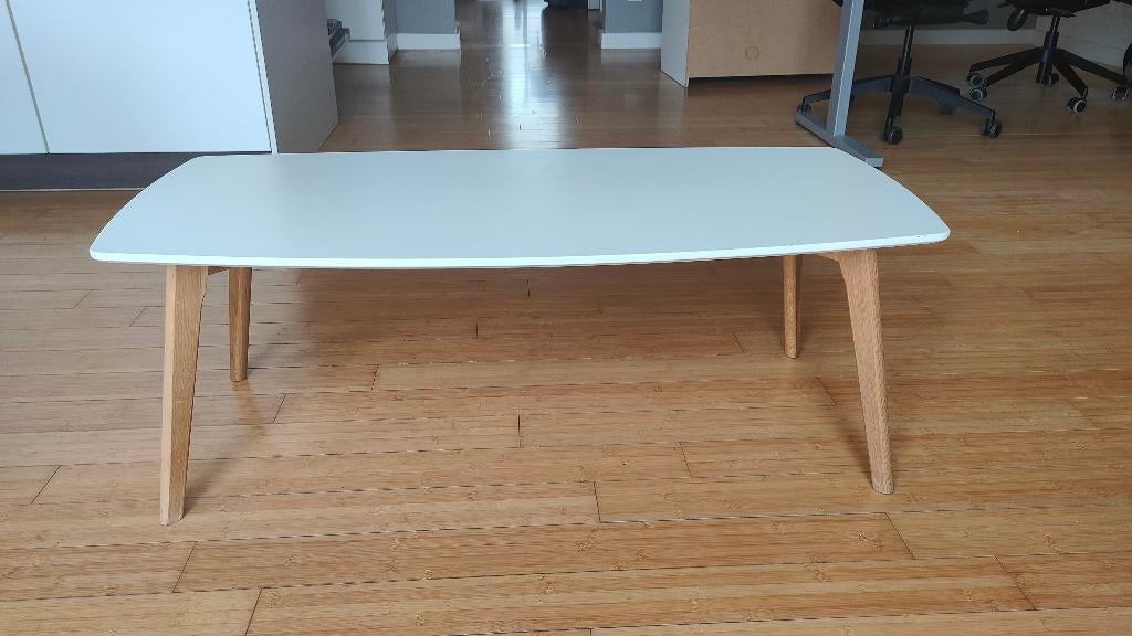 Salontafel wit 110x50cm, Ophalen, Gebruikt, 100 tot 150 cm, 50 tot 100 cm