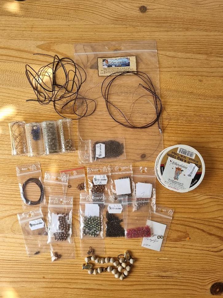 set kralen en draad zelf juwelen maken, Hobby & Loisirs créatifs, Fabrication de Perles & Bijoux, Comme neuf, Perle, Enlèvement ou Envoi