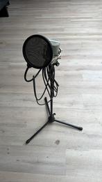 Microfoon xlr studiomicrofoon met statief en kabel, Ophalen, Zo goed als nieuw, Studiomicrofoon
