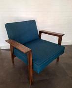 Vintage zetel lounge chair Scandinavisch design turquoise, Ophalen