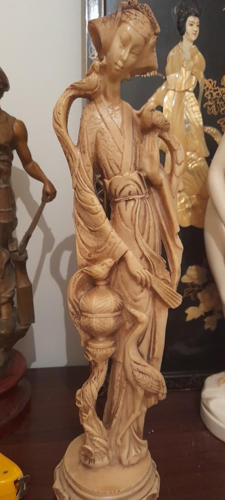 Belle statue chinoise 46cm de haut sur 12 cm de large, Enlèvement