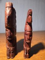 2 Mexicaanse beeldjes in tropisch hardhout, Ophalen, Zo goed als nieuw, Mens