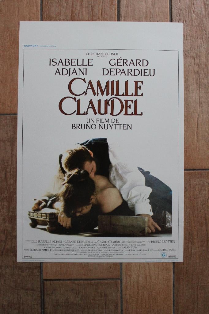 filmaffiche Isabelle Adjani Camille Claudel 1988 filmposter, Rechthoekig Staand, Ophalen of Verzenden, Zo goed als nieuw, A1 t/m A3