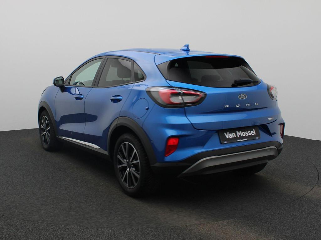 Ford Puma 1.0i Ecoboost mHEV 92kW Titanium, Auto's, Ford, Voorwielaandrijving, Stof, Blauw, 665 kg