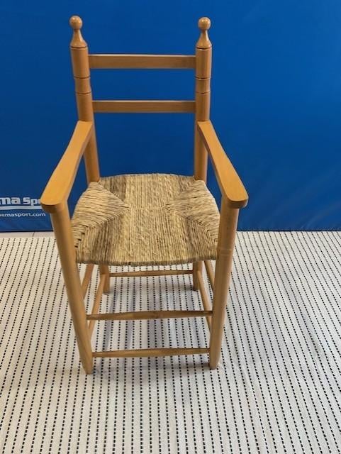 Chaise haute enfant en bois et assise paille., Enfants & Bébés, Enlèvement, Utilisé, Autres types