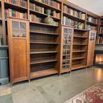 Vintage houten XL wandmeubel / boekenkast / kast (3m40 !), Ophalen, Gebruikt, 100 cm of meer, Kast