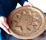 MAROCCAN TRAY IN BRASS, Ophalen, Koper