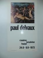 vintage 1973 origin. affiche expo PAUL DELVAUX Casino KNOKKE, Ophalen of Verzenden