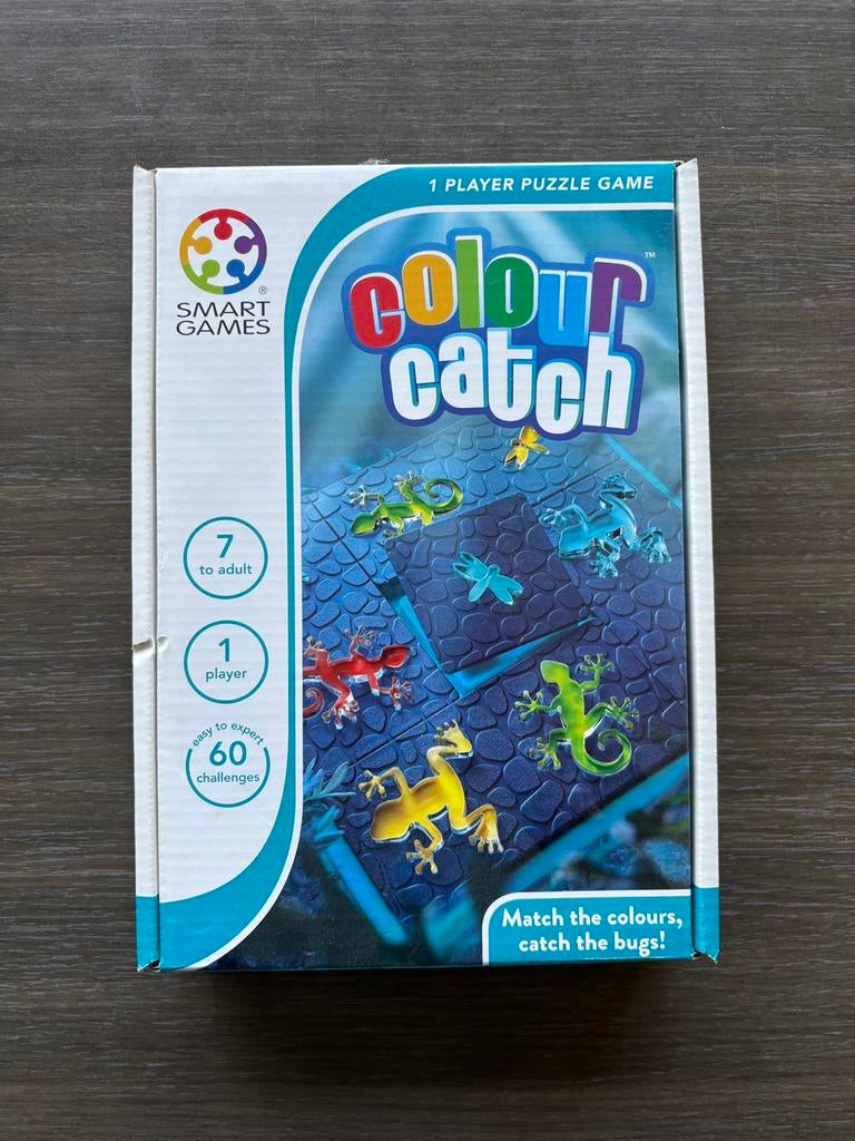 Smart Games Colour Catch - puzzelspel - 60 opdrachten, Ophalen of Verzenden, Zo goed als nieuw