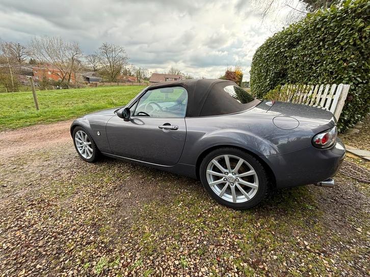 Mazda MX-5 2007 – 166000 km – cuir brun, Auto's, Mazda, Particulier, MX-5, Airconditioning, Bluetooth, Lederen bekleding, Metaalkleur