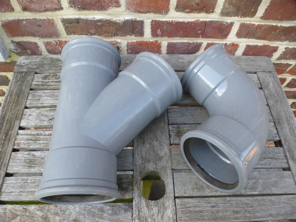 PIPELIFE PIÈCE EN T 110 mm et DRAIN coudé 110 mm, Neuf, 80 mm ou plus, Enlèvement ou Envoi, PVC