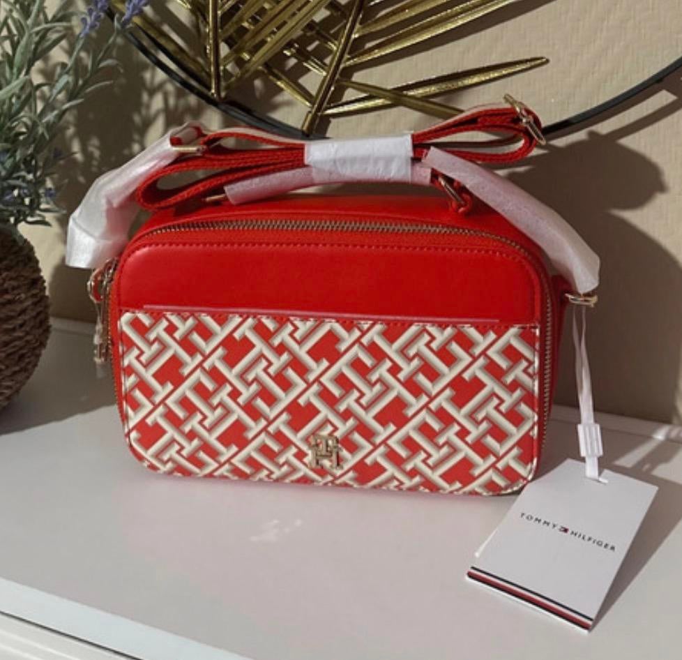 Tommy hylfiger schoudertas, Handtassen en Accessoires, Tassen | Damestassen, Verzenden, Nieuw, Rood
