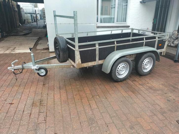 Vernieuwde gegalvaniseerde dubbelas aanhangwagen, Auto diversen, Aanhangers en Bagagewagens, Ophalen
