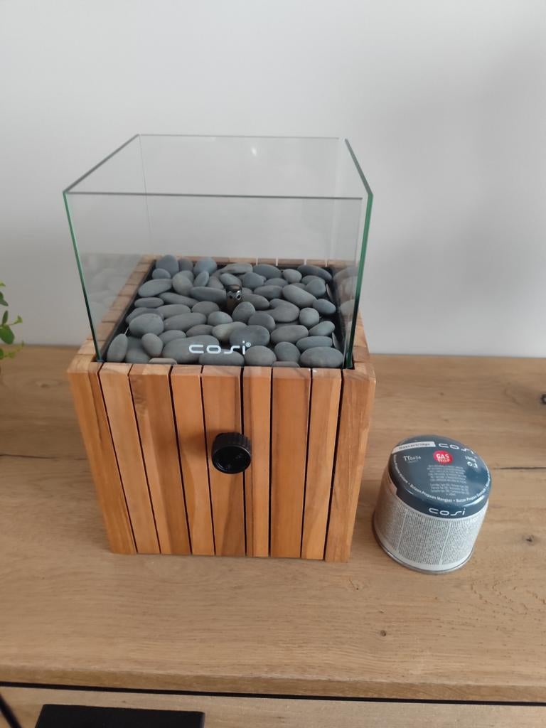 Gaslantaarn teak COSI + nieuw gaspatroon, Ophalen