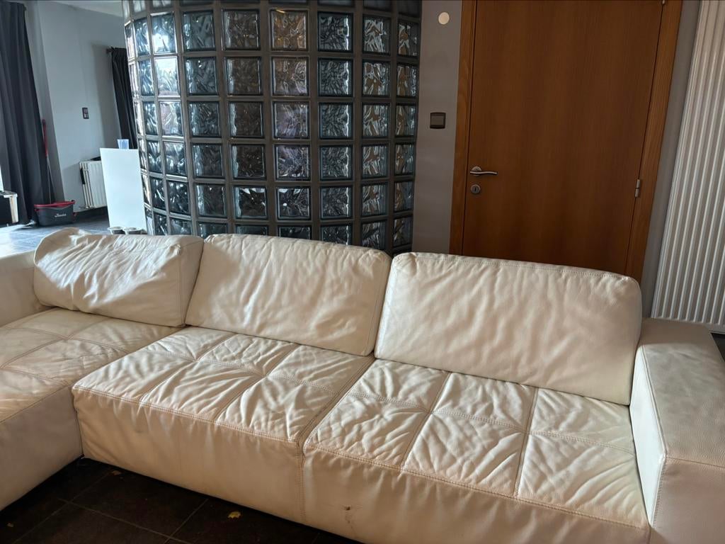 Gratis af te halen hoeksalon, Maison & Meubles, Canapés | Coins salons complets, Cuir, Enlèvement