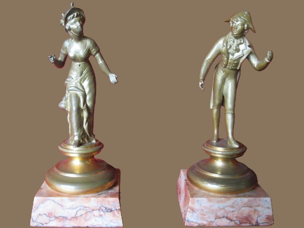 Bronzen duo Milo Mercurius & Venus brons., Antiek en Kunst, Antiek | Brons en Koper, Ophalen, Brons