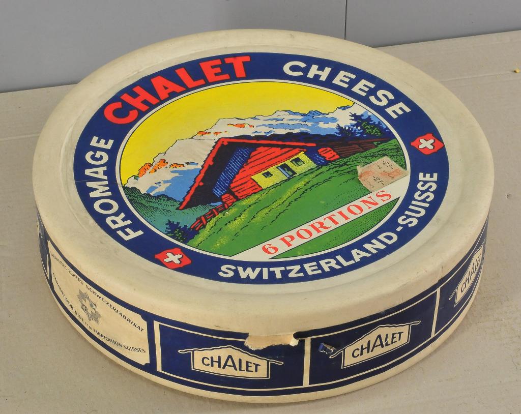 FROMAGE CHALET CHEESE Carton PLV - grand présentoir  1950, Envoi