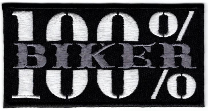 100% Biker stoffen opstrijk patch embleem, Motoren, Accessoires | Overige, Verzenden