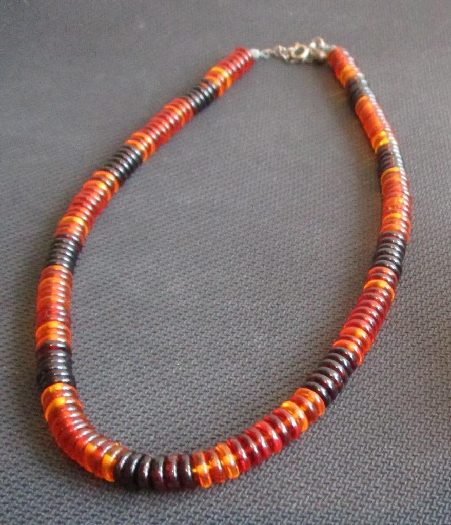 KA-1:3 KLEUREN BALTISCHE AMBER- 37 met verlenging tot 41cm., Bijoux, Sacs & Beauté, Bijoux anciens, Envoi, Autres matériaux, Collier