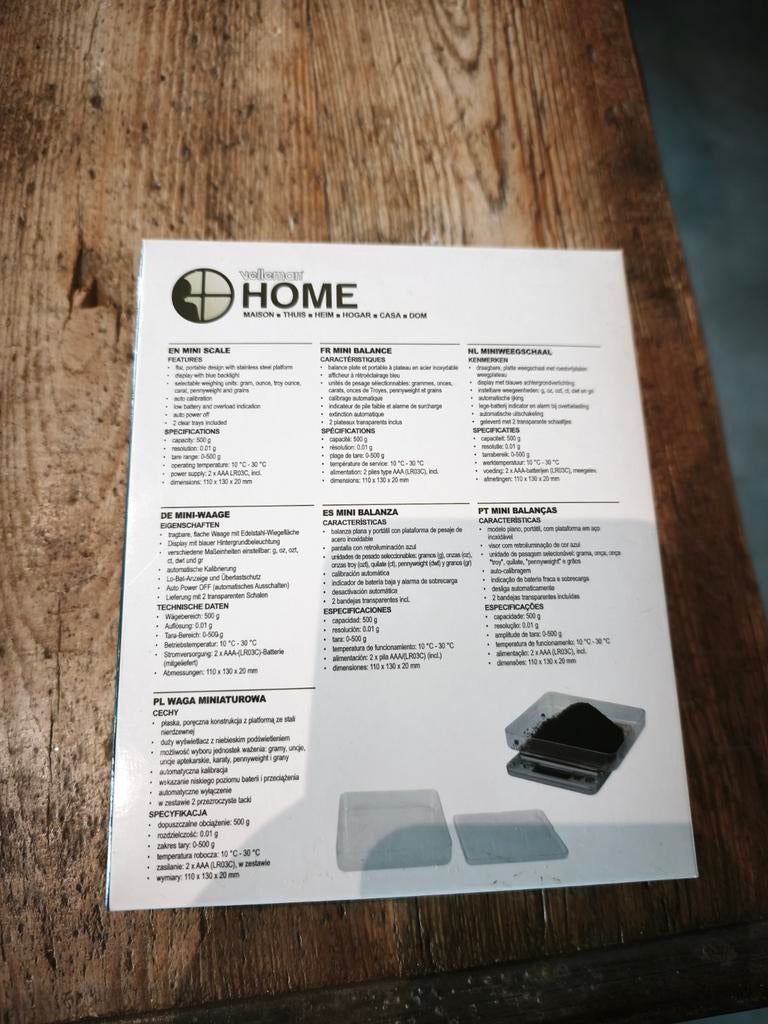 Mini weegschaal, Ophalen