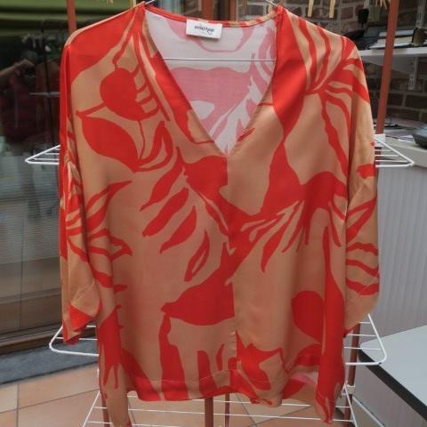 Oversized blouse boxstyle v-hals ottod'Ame mt 42-44, Vêtements | Femmes, Blouses & Tuniques, Comme neuf, Taille 42/44 (L), Orange