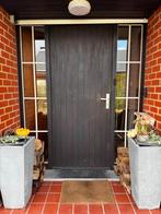 Porte et châssis en meranti avec volets, Bricolage & Construction, Enlèvement, Utilisé, Fenêtre de façade ou Vitre, Double vitrage