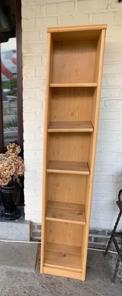 Bibliothèque colonne en bois - bibliothèque étroite, Maison & Meubles, Enlèvement