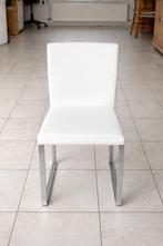 4 lederen stoelen, Enlèvement, Utilisé, Blanc, Cuir